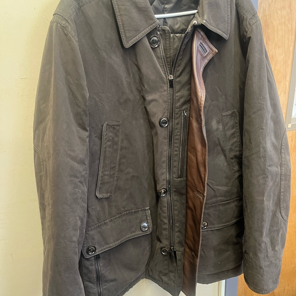 Ermenegildo Zegna vintage Brown Military Field Jacket with Quilted Liner - Picture 13 of 16